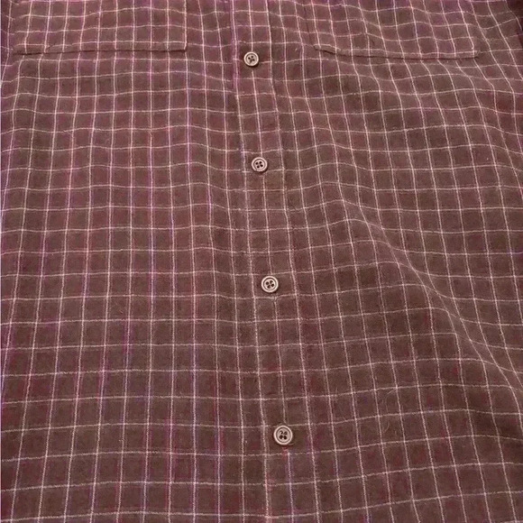Vintage Maroon Pendleton plaid pattern button up wool medium - Picture 7 of 16